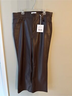 High rise Lennon Crop Boot Leather pant